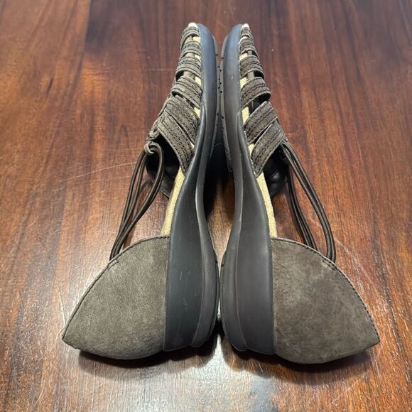 Earth Spirit Miranda Brown Suede Low Wedge Sandals Women’s US 8 EU 40 - Picture 7 of 8